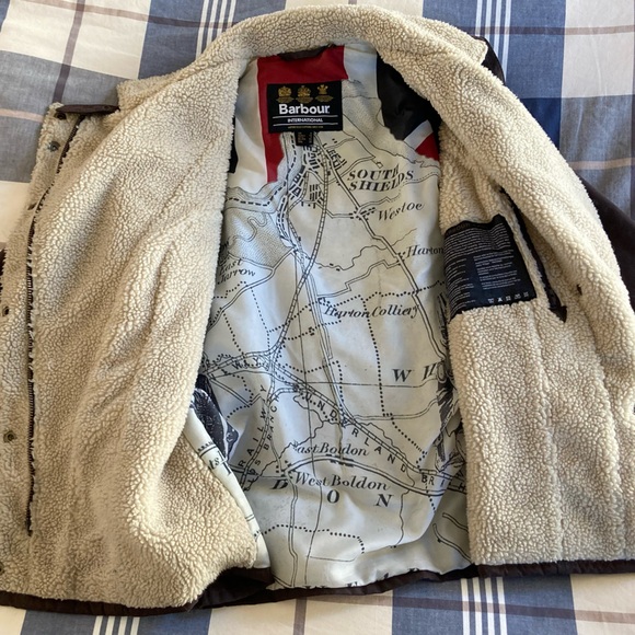 Barbour International Matlock Shearling jacket US size 4 - Picture 4 of 6